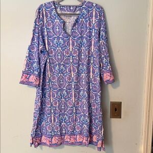 Coolibar Pink & Blue Paisley cover up XL